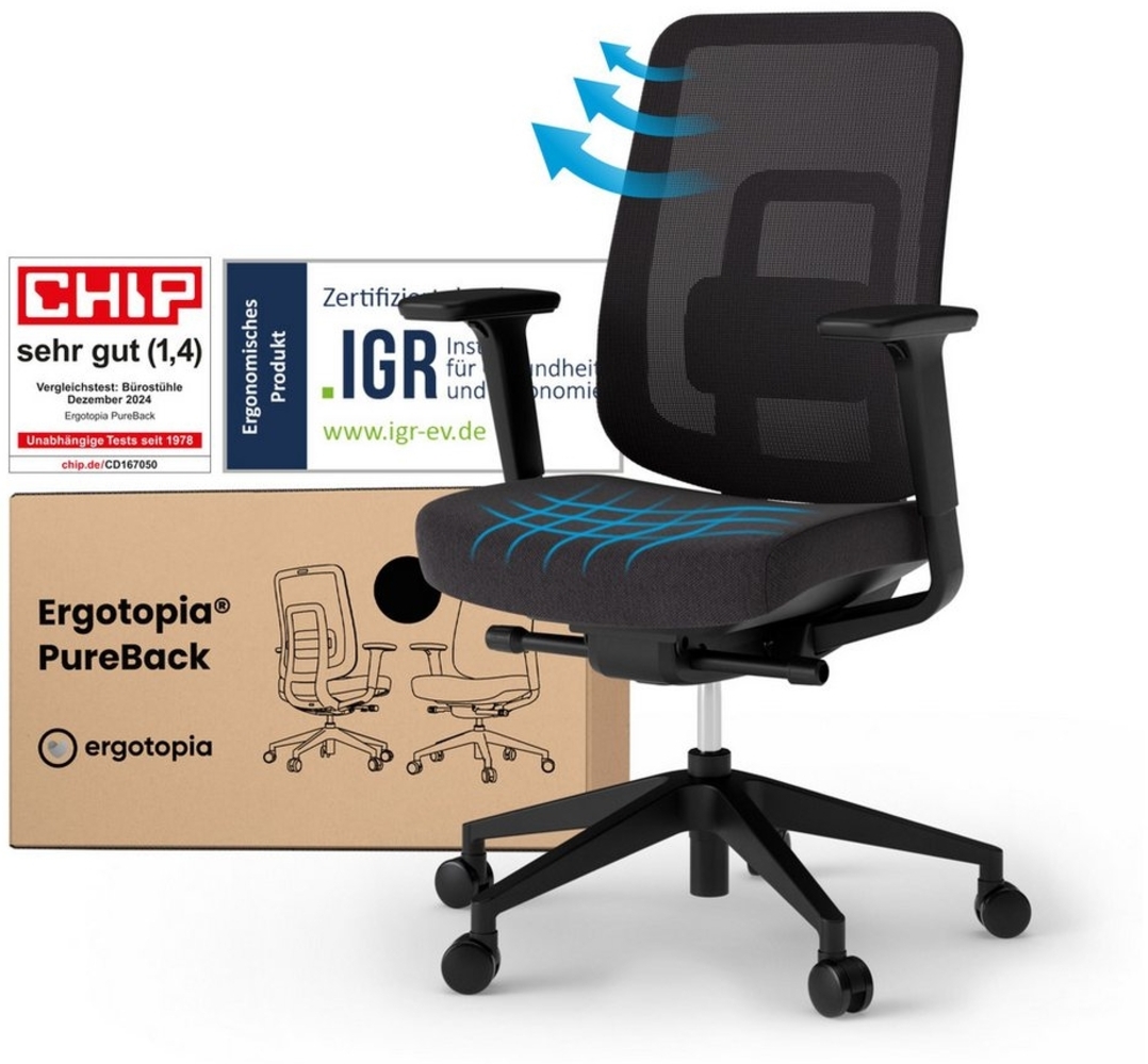 Ergotopia Bürostuhl PureBack ergonomischer Schreibtischstuhl Bild 1