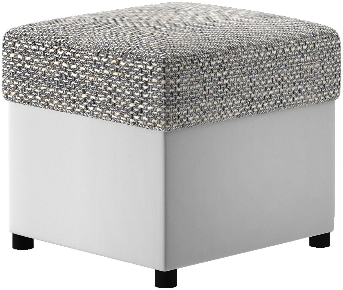 Pouf R3, Fußhocker, Grau Bild 1