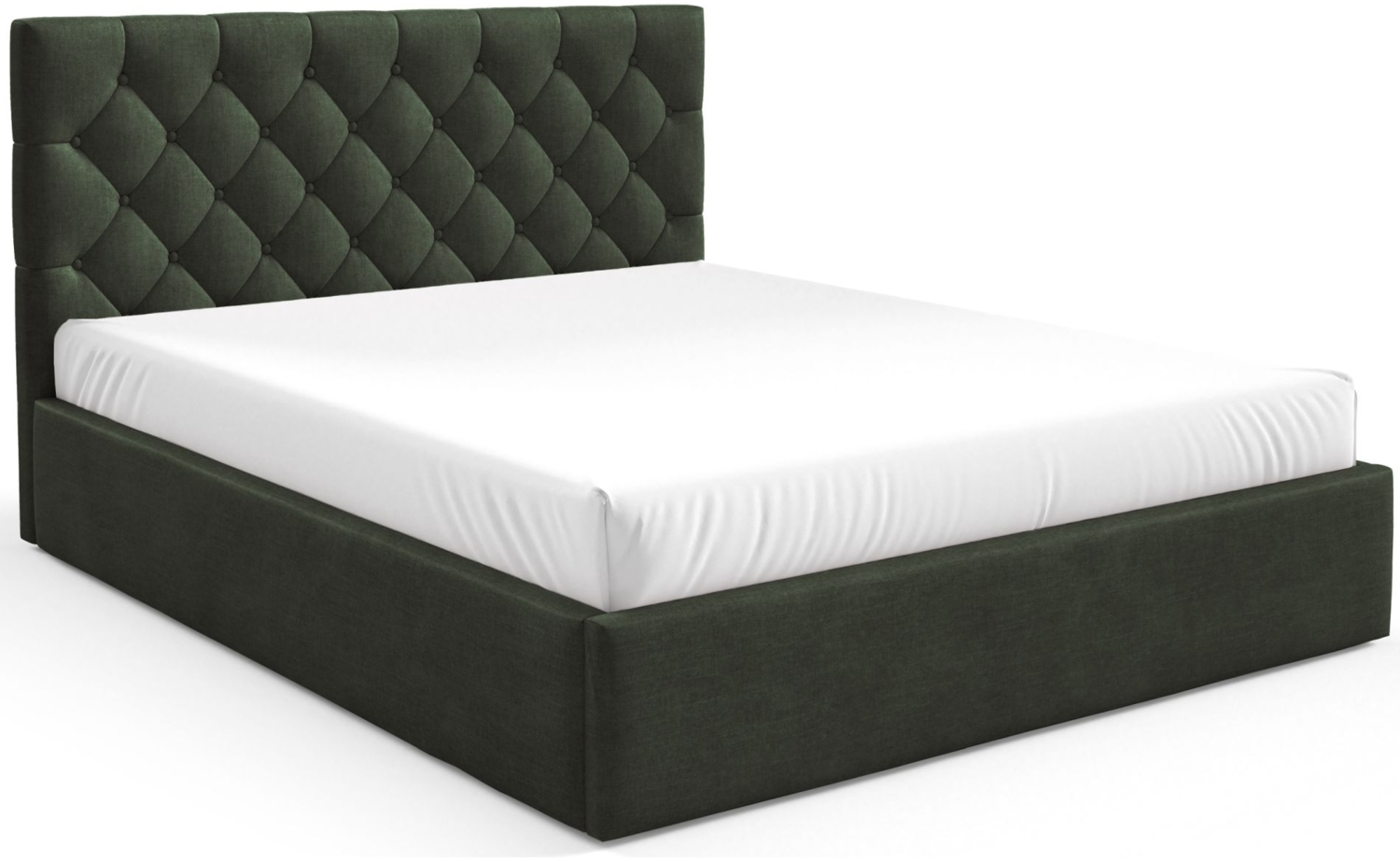 Selsey 'Aurevia' Polsterbett 180x200 mit Bettkasten und Samtbezug, dunkelgrün Bild 1