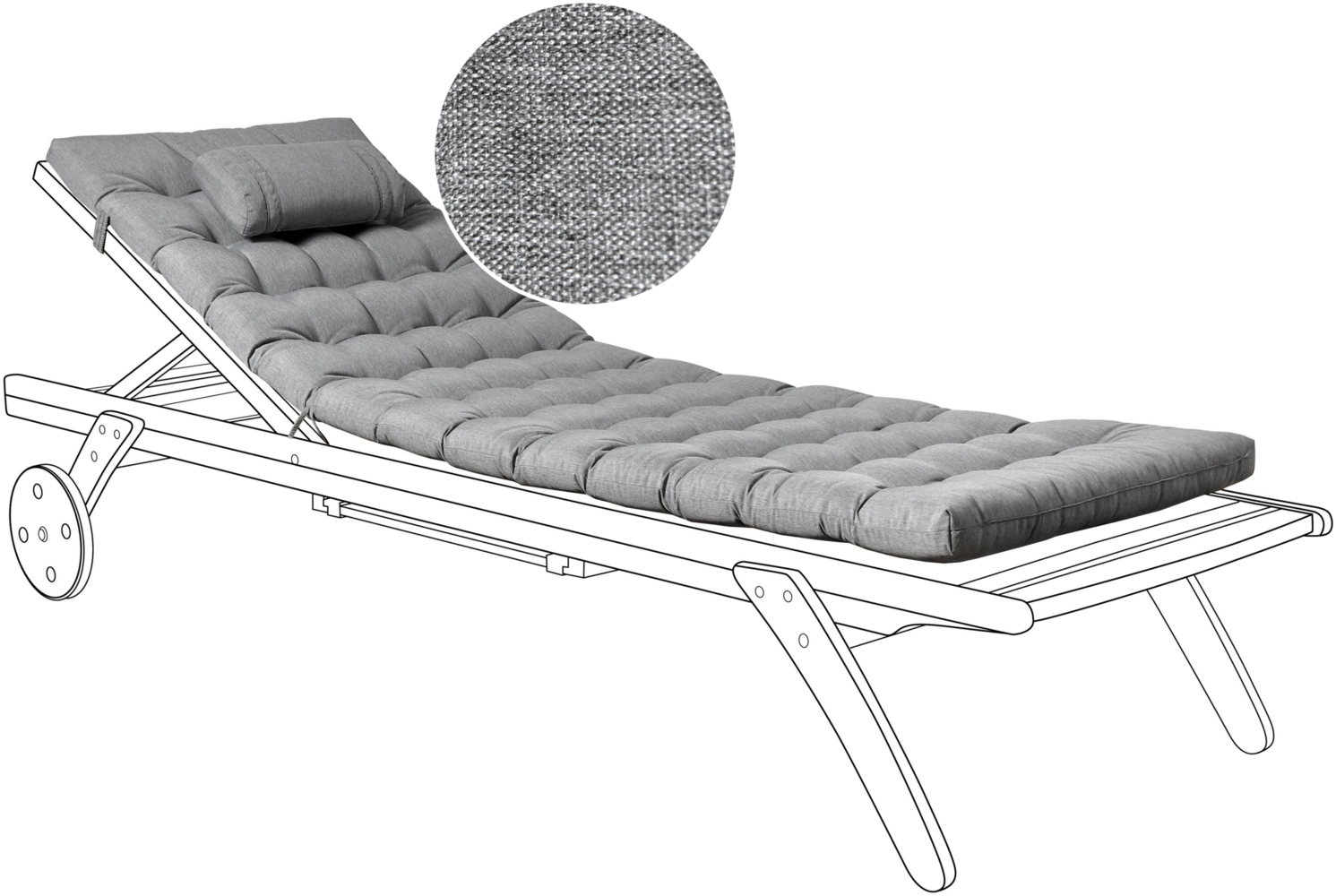 Liegenauflage CESANA PREMIUM Grau meliert Bild 1