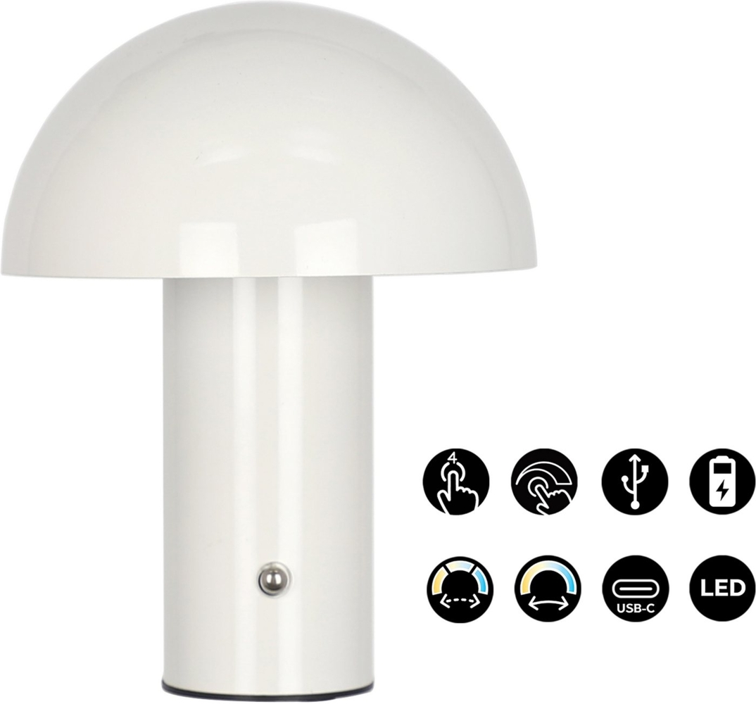 s.Oliver LED Tischleuchte Hillu, mehrere Helligkeitsstufen, LED fest integriert, warmweiß - kaltweiß, stufenlos dimmbar Typ-C-Ladekabel im Lieferumfang enthalten Bild 1