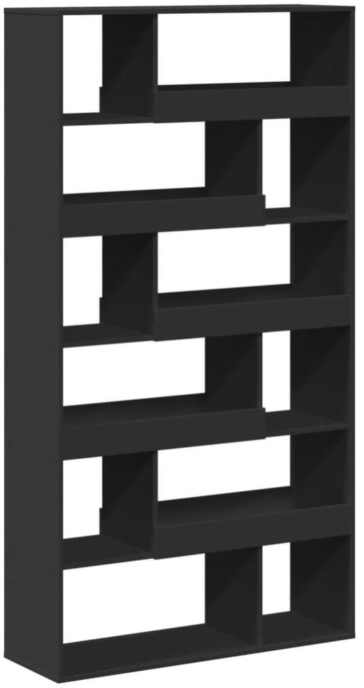 vidaXL Raumteiler Schwarz 100x33x187,5 cm Holzwerkstoff 3309502 Bild 1