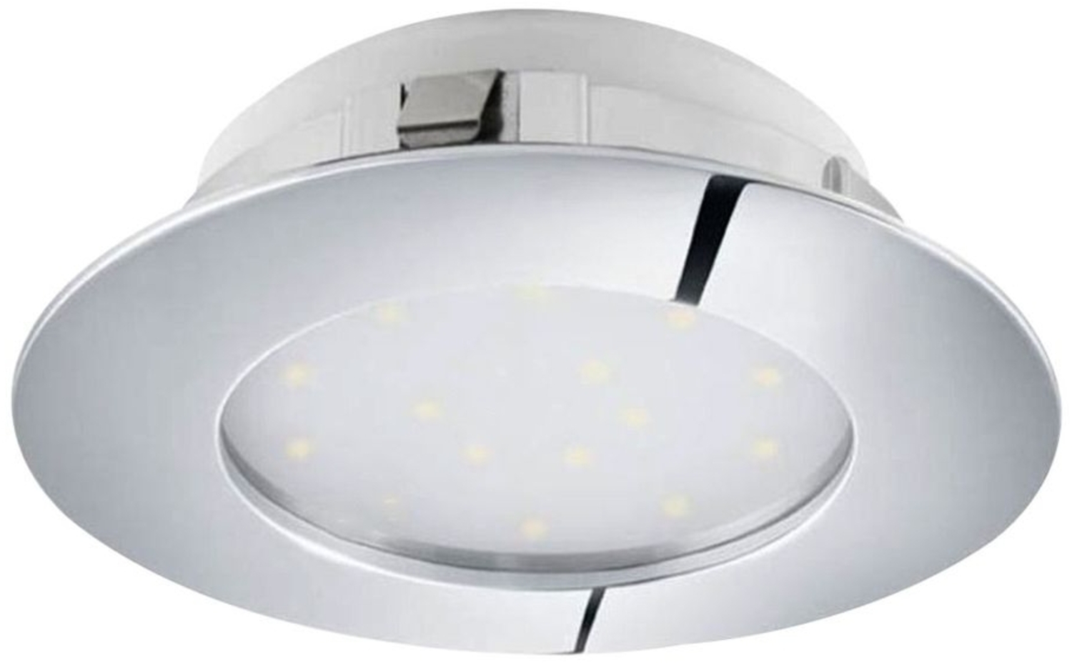 LED Decken-Einbaustrahler, Chrom, rund, 10,2 cm Bild 1