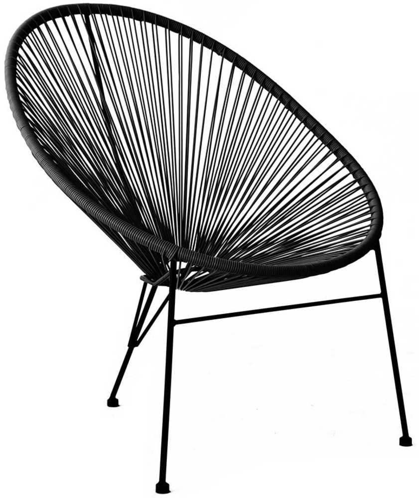 Gartenstuhl Acapulca, Rope, Schwarz, 74 x 89 x 79 cm Bild 1