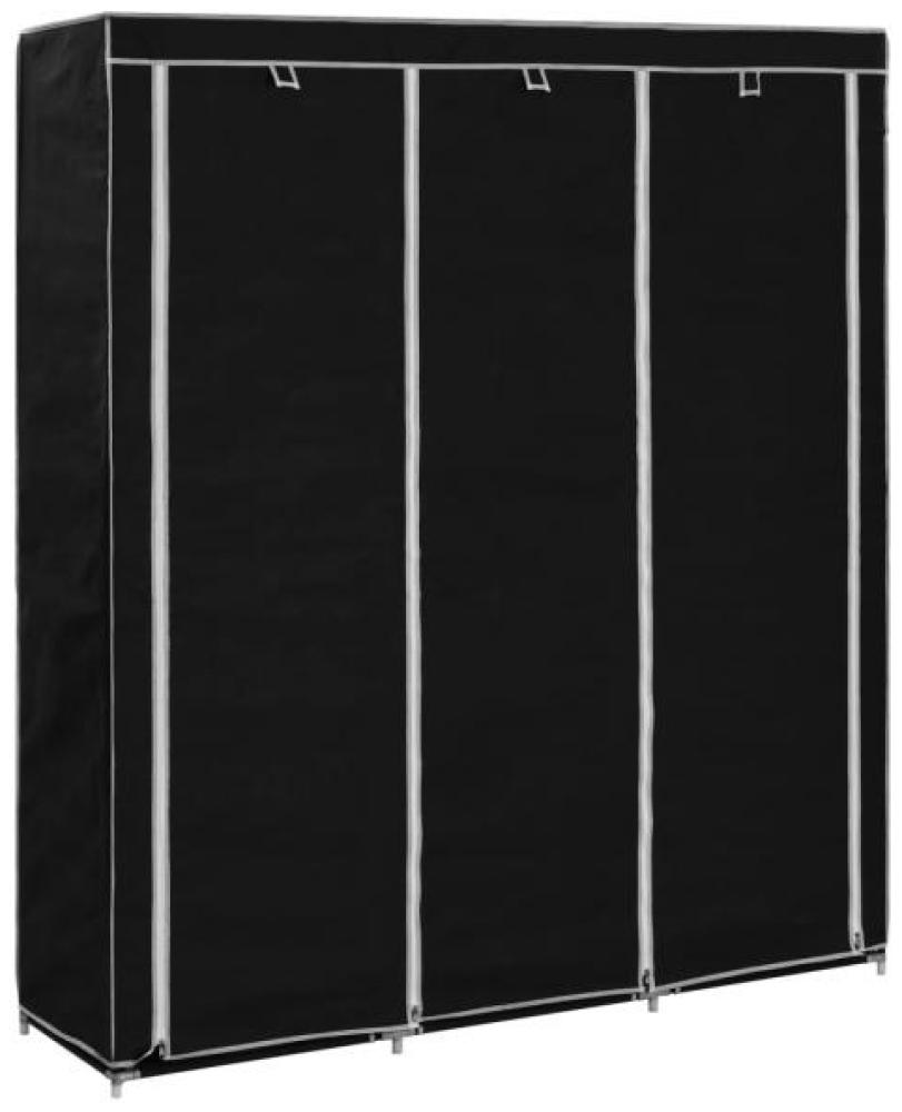 vidaXL Kleiderschrank mit Fächern Stangen Schwarz 150x45x175cm Stoff 282453 Bild 1