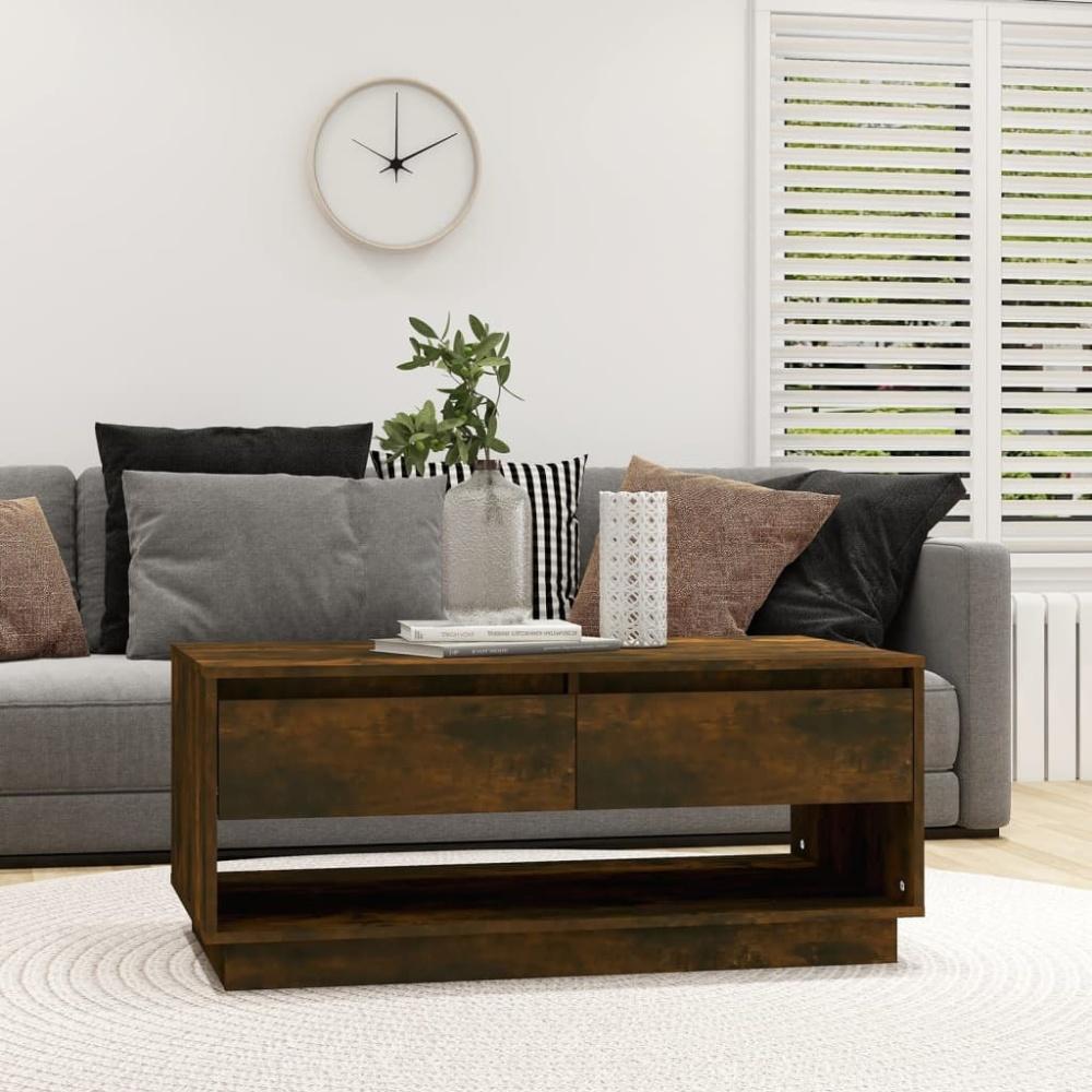 vidaXL Couchtisch Räuchereiche 102,5x55x44 cm Holzwerkstoff 812978 Bild 1
