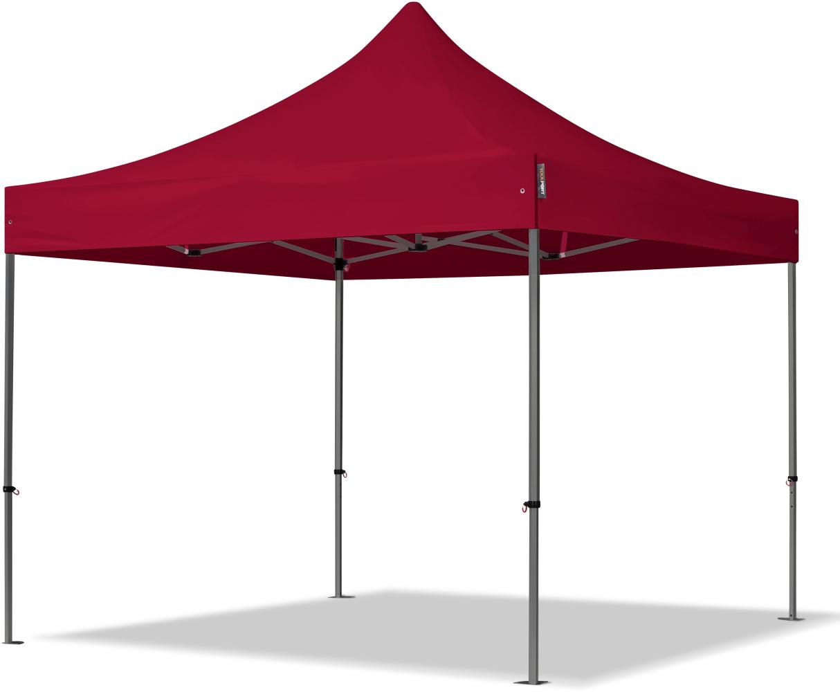 3x3 m Faltpavillon, PREMIUM Stahl 40mm, rot Bild 1