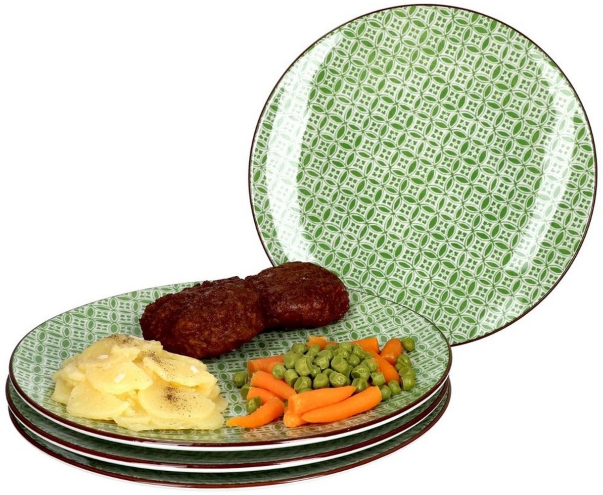 Lime Sao 4-tlg. Essteller Set Ø 26,5 cm Grünes Dekor Speiseteller Ritzenhoff Bild 1