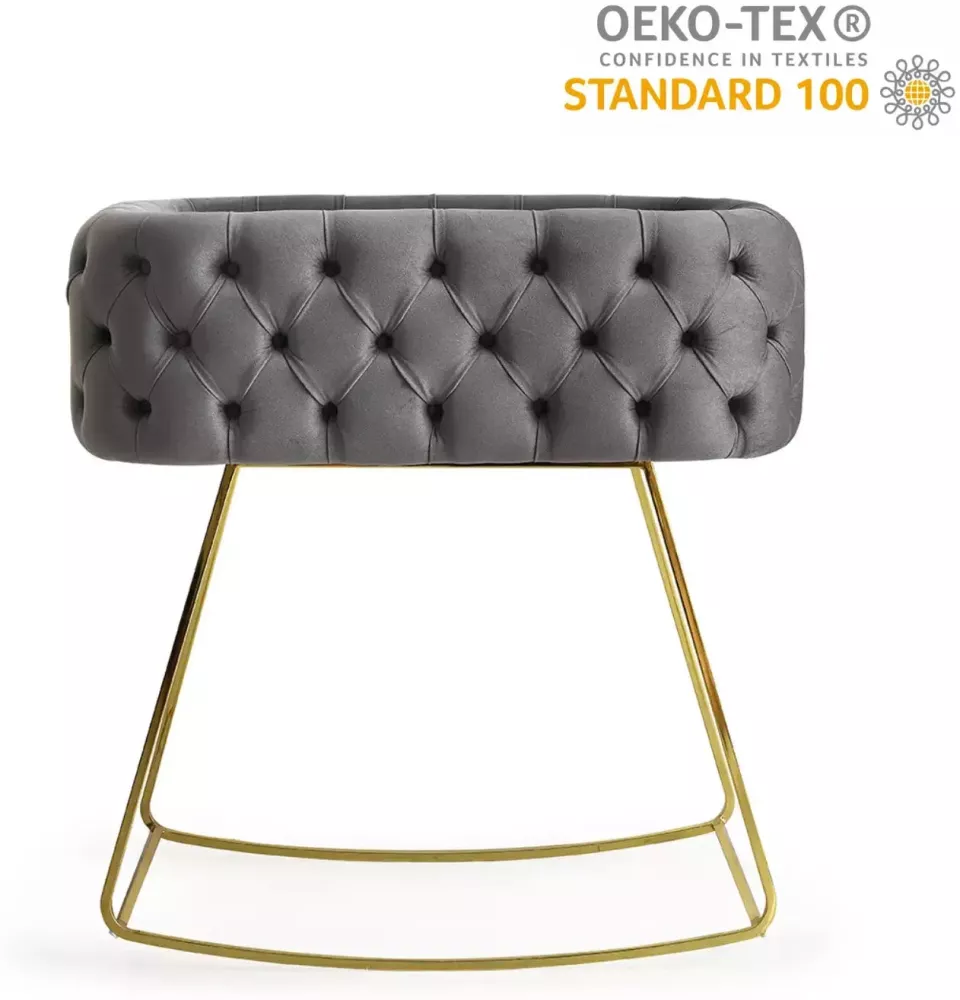 Chester | Babywiege-Grau x Gold Bild 1