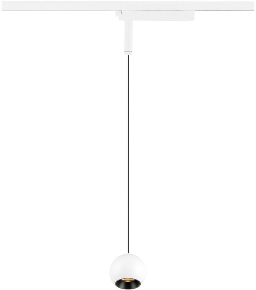 SLV LIGHT EYE® 2.0, 1~ Pendelleuchte, Pendellänge 200 cm, 3000 K, 30°,, weiß / schwarz - Leuchten mit 1 Phasen Adapter Bild 1