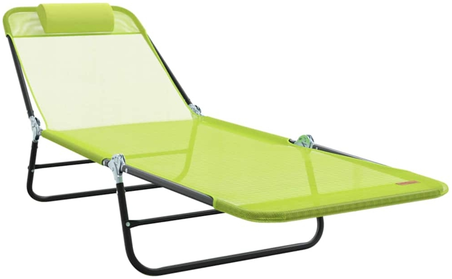 vidaXL Klappbare Sonnenliege 1-Person Grün 182 x 55 x 85,5 cm Metall 42003155 Bild 1