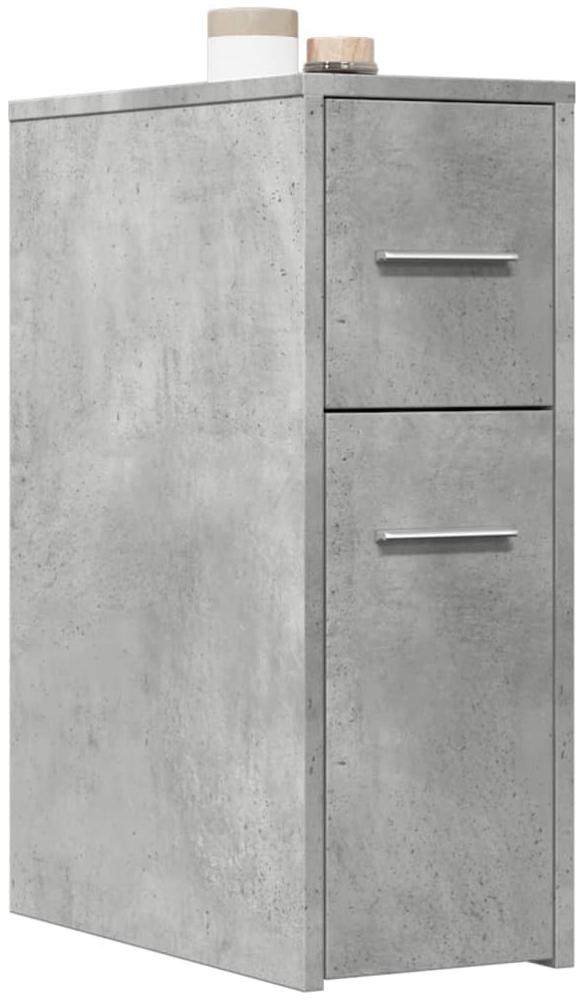 vidaXL Badschrank Schmal mit Rollen Betongrau Holzwerkstoff 855280 Bild 1