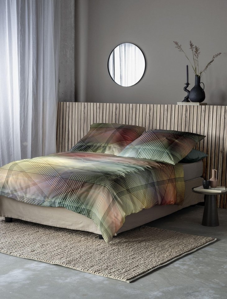 Irisette Tokio Mako-Satin Bettwäsche 135x200 Streifen Rauten bunt 8570-90 Bild 1