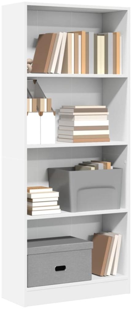 vidaXL Bücherregal Weiß 60x24x143 cm Holzwerkstoff 857812 Bild 1