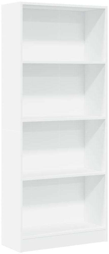 vidaXL Bücherregal Weiß 60x24x143 cm Holzwerkstoff 857812 Bild 1