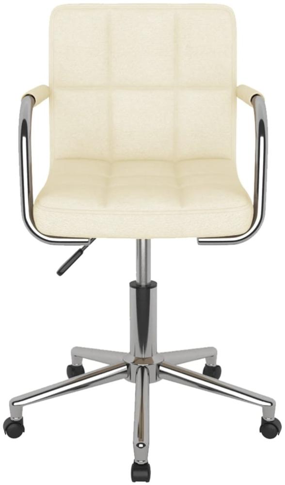 vidaXL Esszimmerstuhl Drehbar Creme Stoff, Drehbar [3088157] Bild 1
