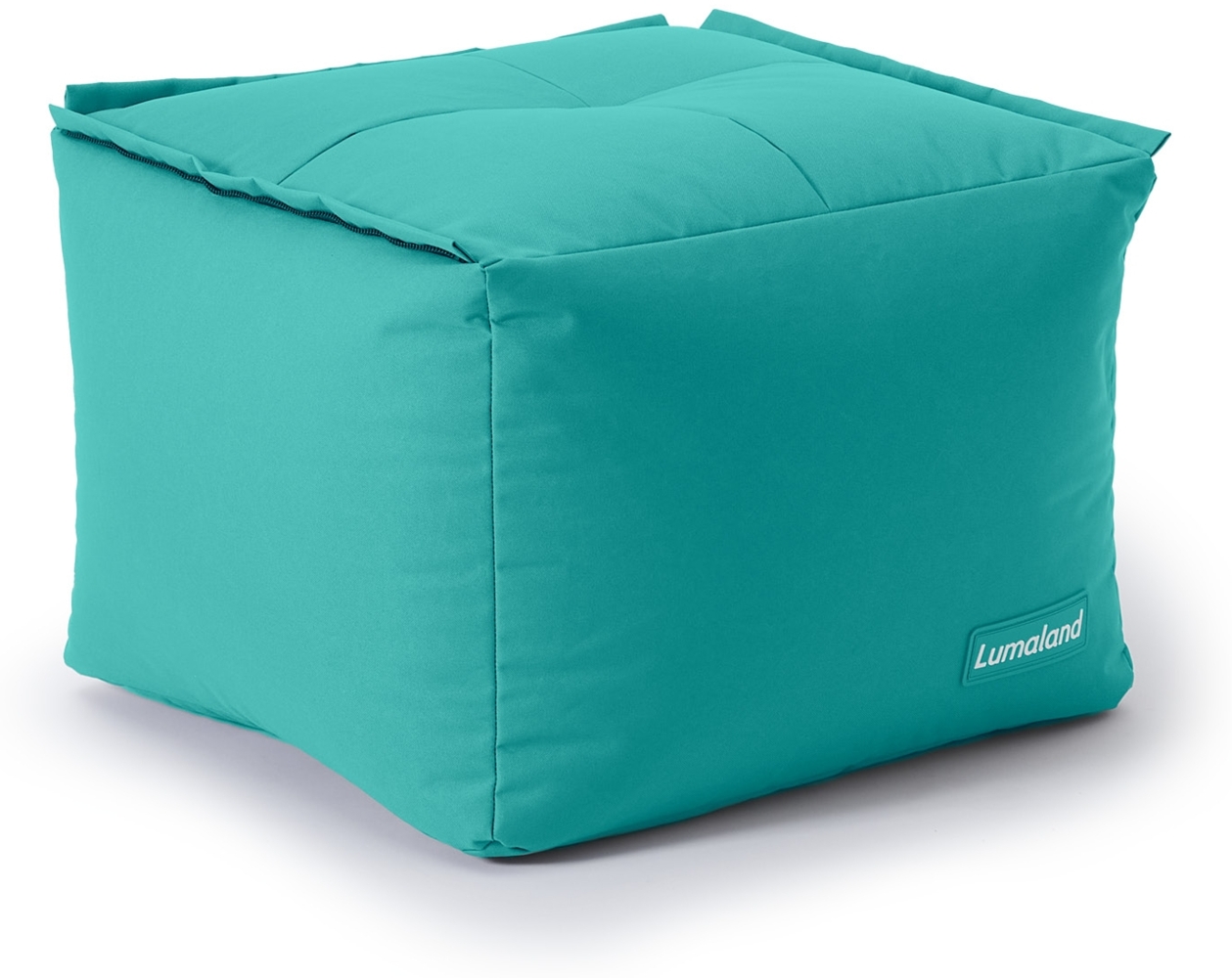 Lumaland Sitzsack-Sofa, Polyester, Türkis, Pouf (54x54x40 cm) Bild 1