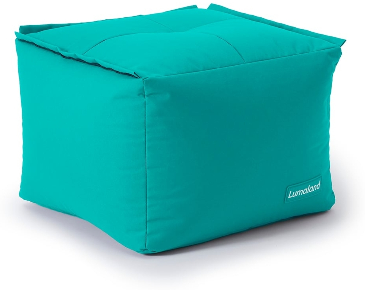 Lumaland Sitzsack-Sofa, Polyester, Pouf, Türkis, 40 x 54 x 54 cm Bild 1