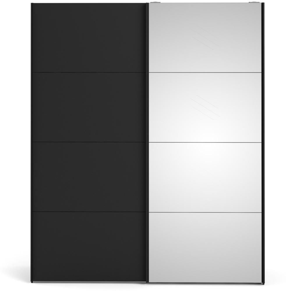 Veto Schiebetürenschrank 183cm mattschwarz Kleiderschrank Schwebetüren Schrank Bild 1