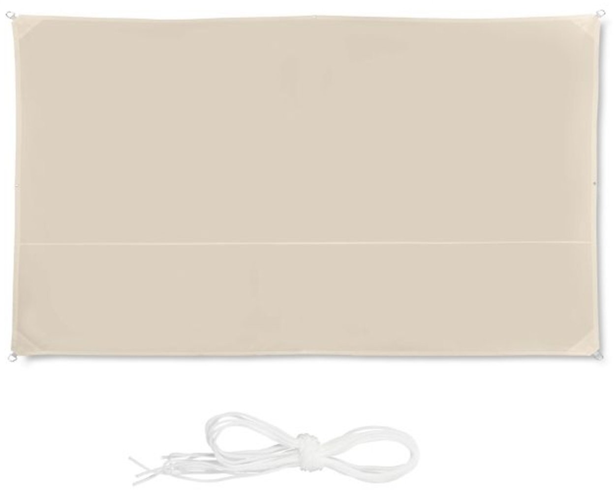 Rechteckiges Sonnensegel beige Bild 1