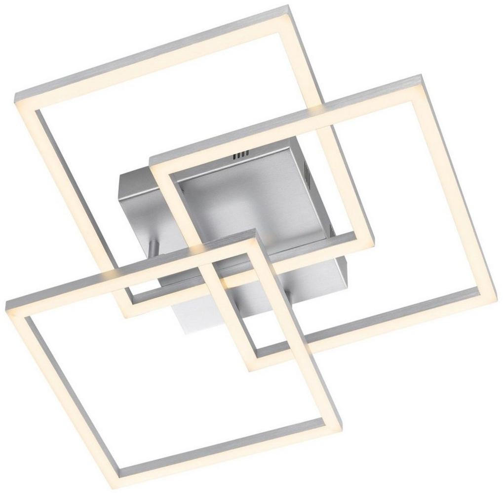 casa NOVA LED Deckenleuchte ANUBIS, 3-flammig, Aluminiumfarben, Weiß, Metall, Anpassung der Farbtemperatur, Dimmfunktion, Smart Home, LED fest integriert, Extra-Warmweiß, Neutralweiß, Tageslichtweiß, Acryl, B 52 x T 52 cm Bild 1