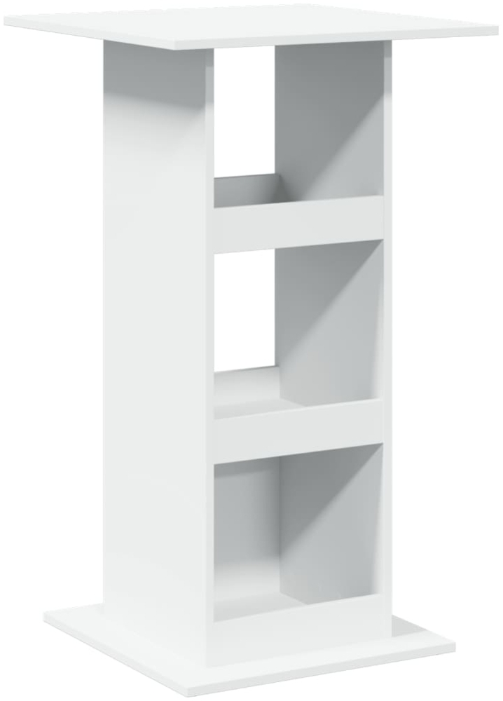 vidaXL Bartisch mit Ablagen Weiß 60x60x102 cm Holzwerkstoff 854328 Bild 1
