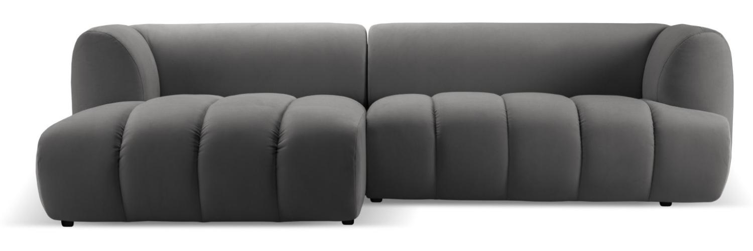 Micadoni Modulares Ecksofa Harry 4-Sitzer Links Samtstoff Zement Bild 1