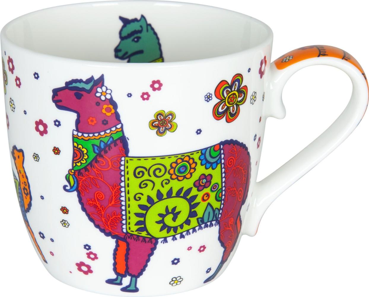 KÖNITZ Becher Colourful Animals - Lama - 425 ml / Motivtasse Bild 1