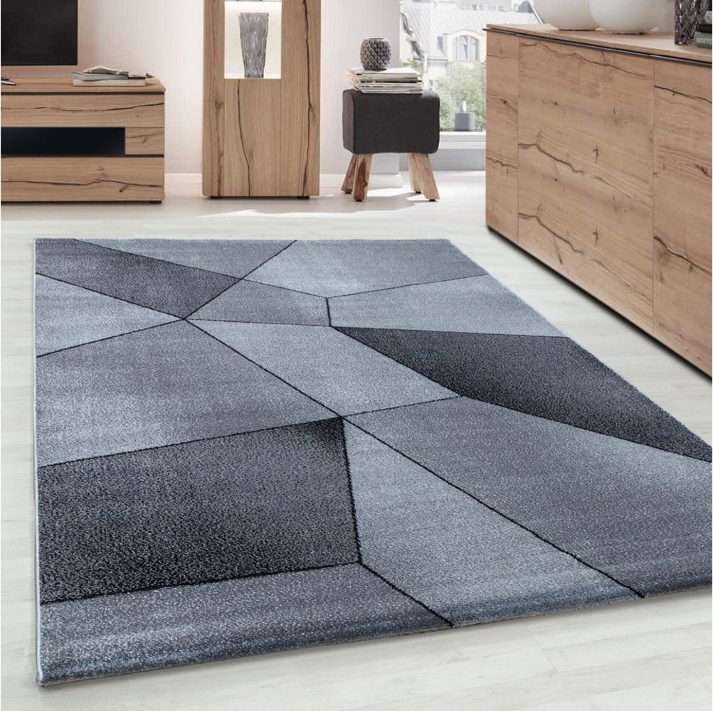 Carpettex Frisé-Teppich Geometrisch Design, Läufer, Höhe: 10 mm, Modern Kurzflor Teppiche Geometrisch Design Teppich Teppich Wohnzimmer Bild 1