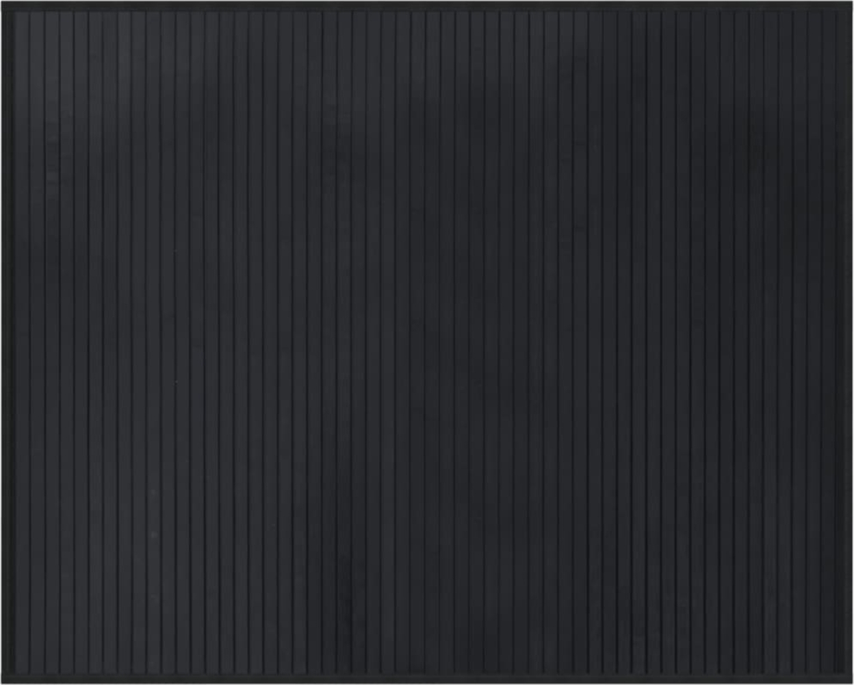vidaXL Teppich Rechteckig Schwarz 80x100 cm Bambus 376900 Bild 1