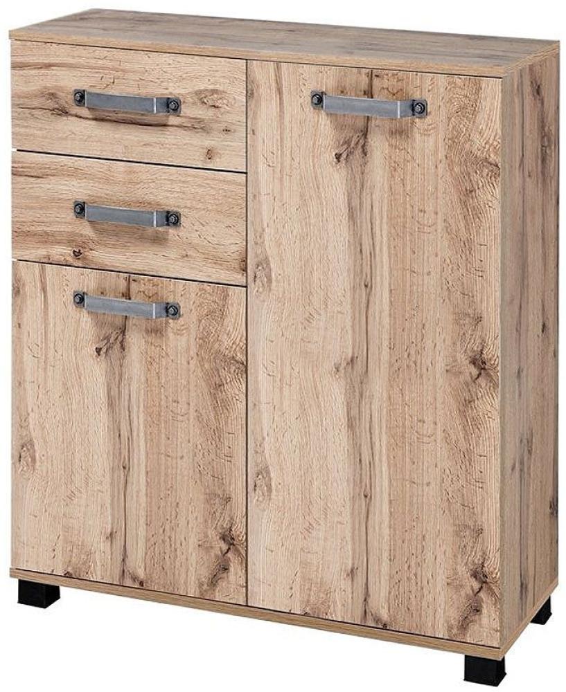 Midischrank LIMA-04 Wotaneiche, BxHxT: ca. 80,6x94,8x32cm Bild 1