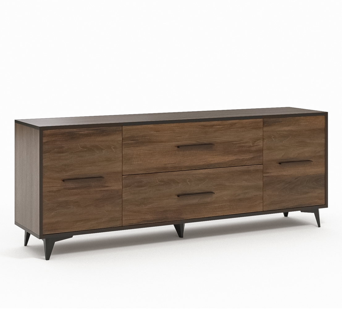 AX LIVING Sideboard mit Schubladen Fabriani 2D2S Shirin Walnut 179 cm Bild 1