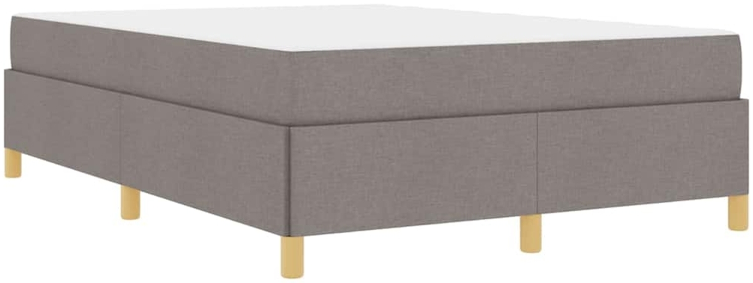 vidaXL Bettrahmen mit Matratze Taupe 160 x 200 cm Stoff 3398952 Bild 1
