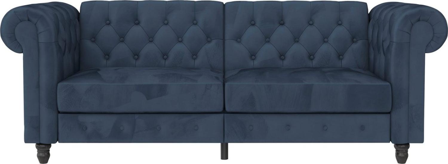 Dorel Home 3-Sitzer Felix, Schlafsofa 236 cm, (Liegefläche 108x190 cm), Rückenlehne, 3-fach verstellbar, Velours, Kunstleder, Luxus-Microfaser Vintage Bild 1