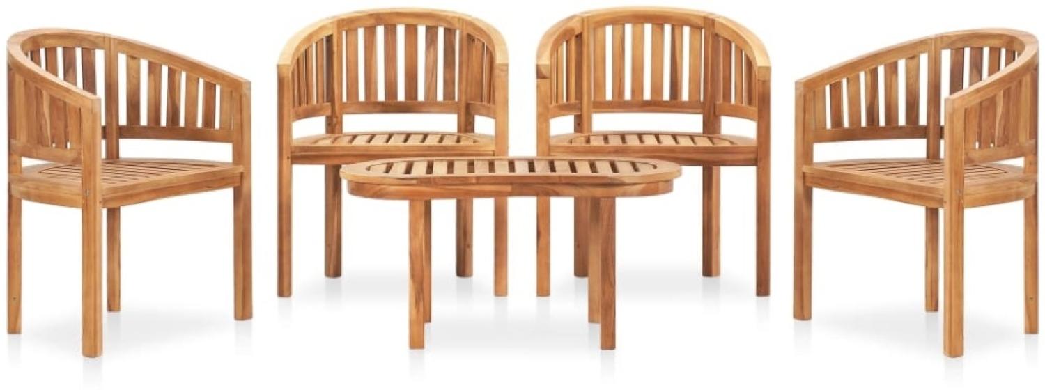 vidaXL 5-tlg. Garten-Lounge-Set Massivholz Teak 3059963 Bild 1