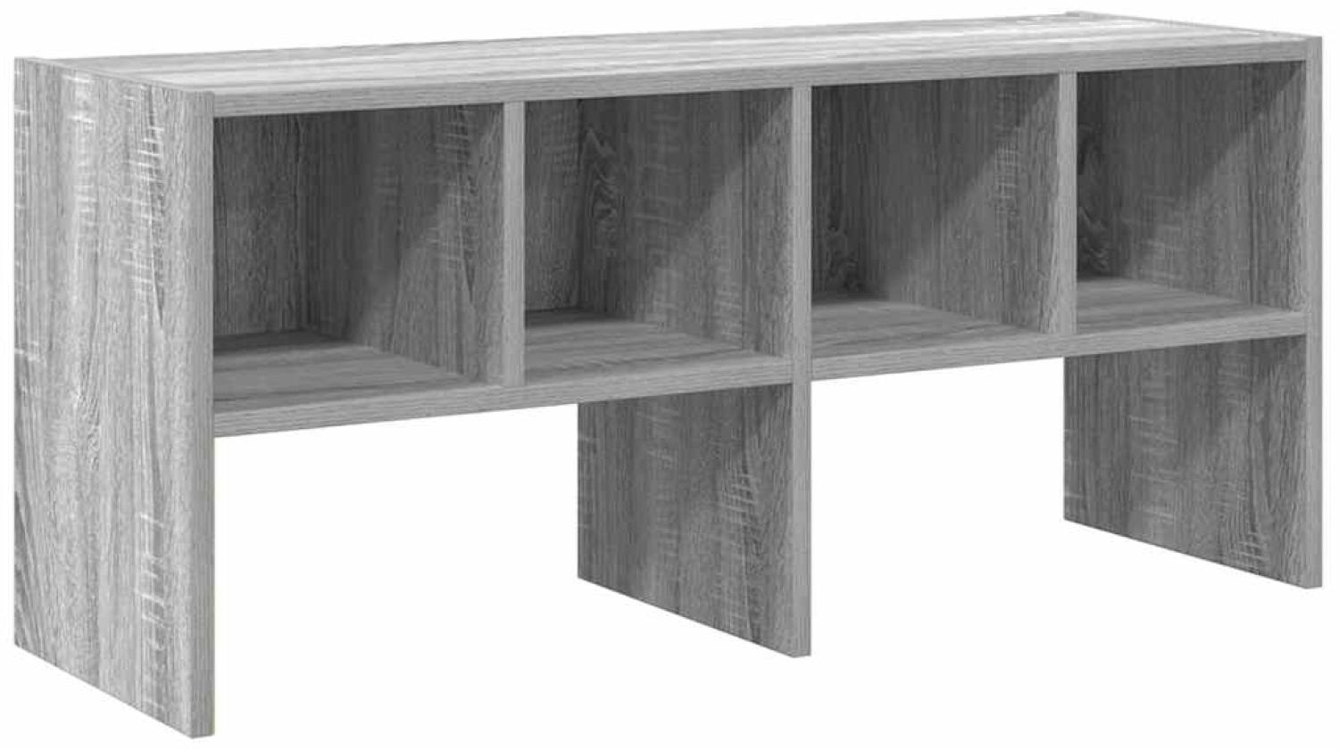 vidaXL Schuhregal Stapelbar Grau Sonoma 89,5x30x40 cm 858849 Bild 1