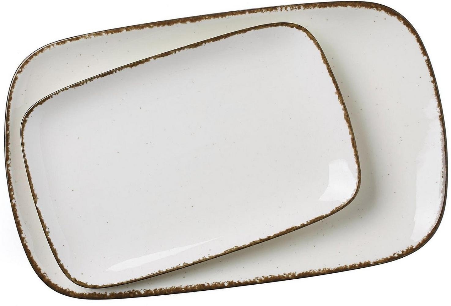 Ritzenhoff & Breker Servierplatten-Set Casa, 2-teilg, 24x15,5 cm und 33x20 cm, Creme Bild 1