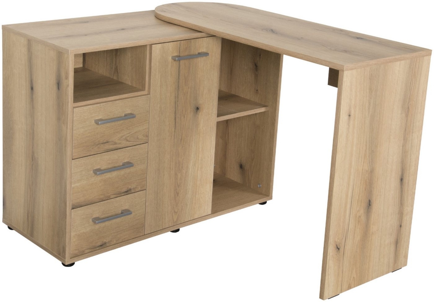 VOGL Möbelfabrik Schreibtisch, schwenkbare Tischplatte, platzsparend, Made in Germany Bild 1