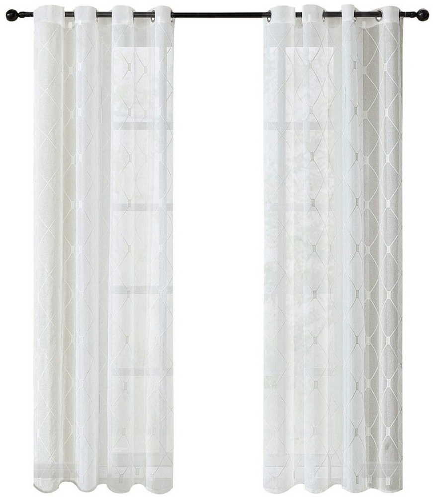 BYSURE Gardine, Ösen (2 St), transparent, Voile, Modern Gardine Leinenoptik Bild 1