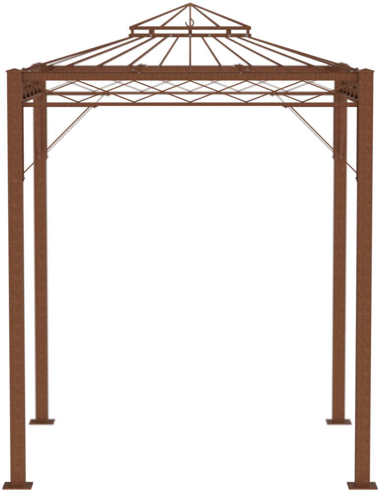 ELEO Rankpavillon quadratisch Bolzano 2 x 2 m unbeschichtet Bild 1