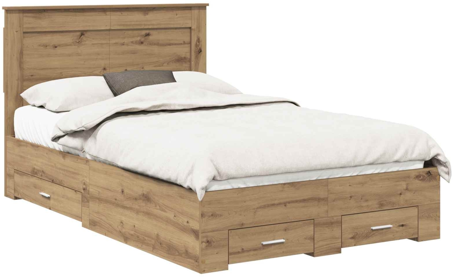 vidaXL Bettgestell mit Schubladen mit Kopfteil Holzwerkstoff 3410333 Bild 1