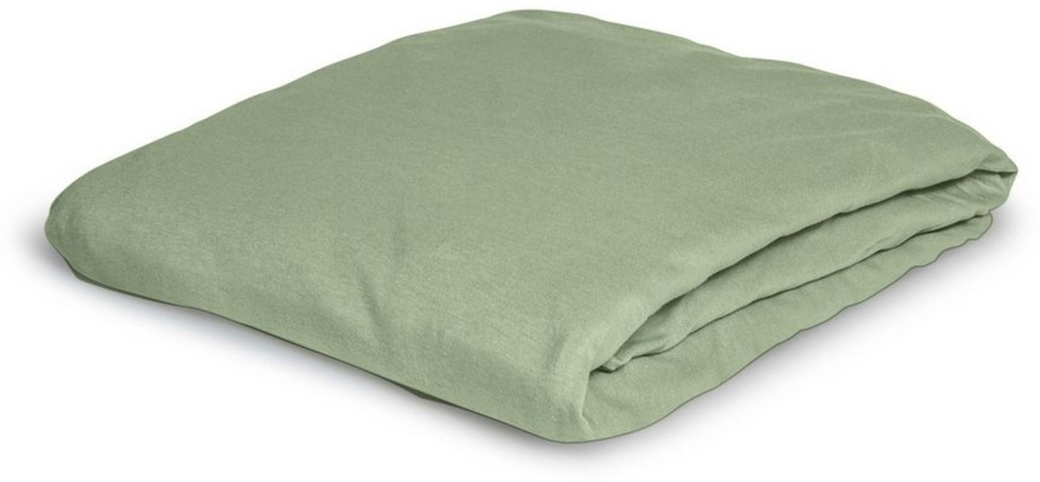 Irisette Mako-Jersey Spannbetttuch Jupiter 0008 salbei 100 x 200 cm + 90-100 x 190-220 cm Bild 1