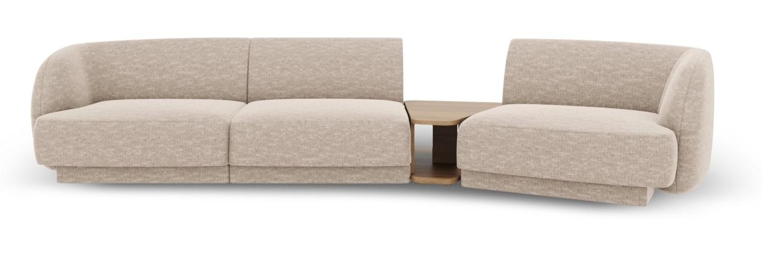 Micadoni Modulares Sofa Miley 3-Sitzer Rechts Chenille Beige Bild 1