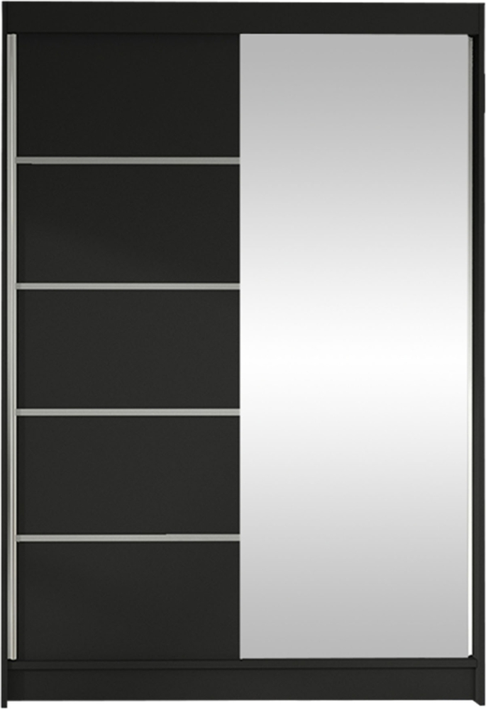 Kleiderschrank Lino III, ohne Beleuchtung, Farbe: Schwarz Bild 1