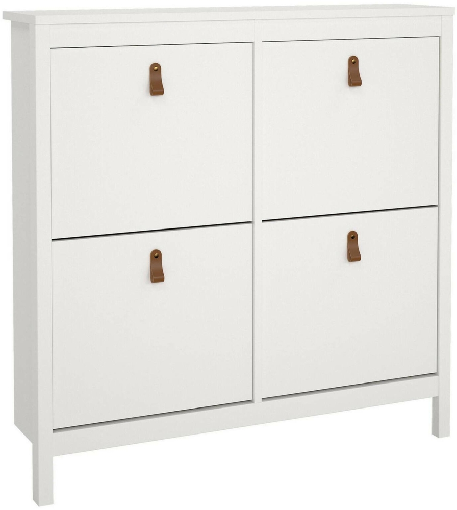 Dmora Schuhschrank Actinidia, Schuhregal, Mehrzweck-Eingangsgarderobe, Möbel für Schuhe, 103x25 h103 cm, Weiß Bild 1