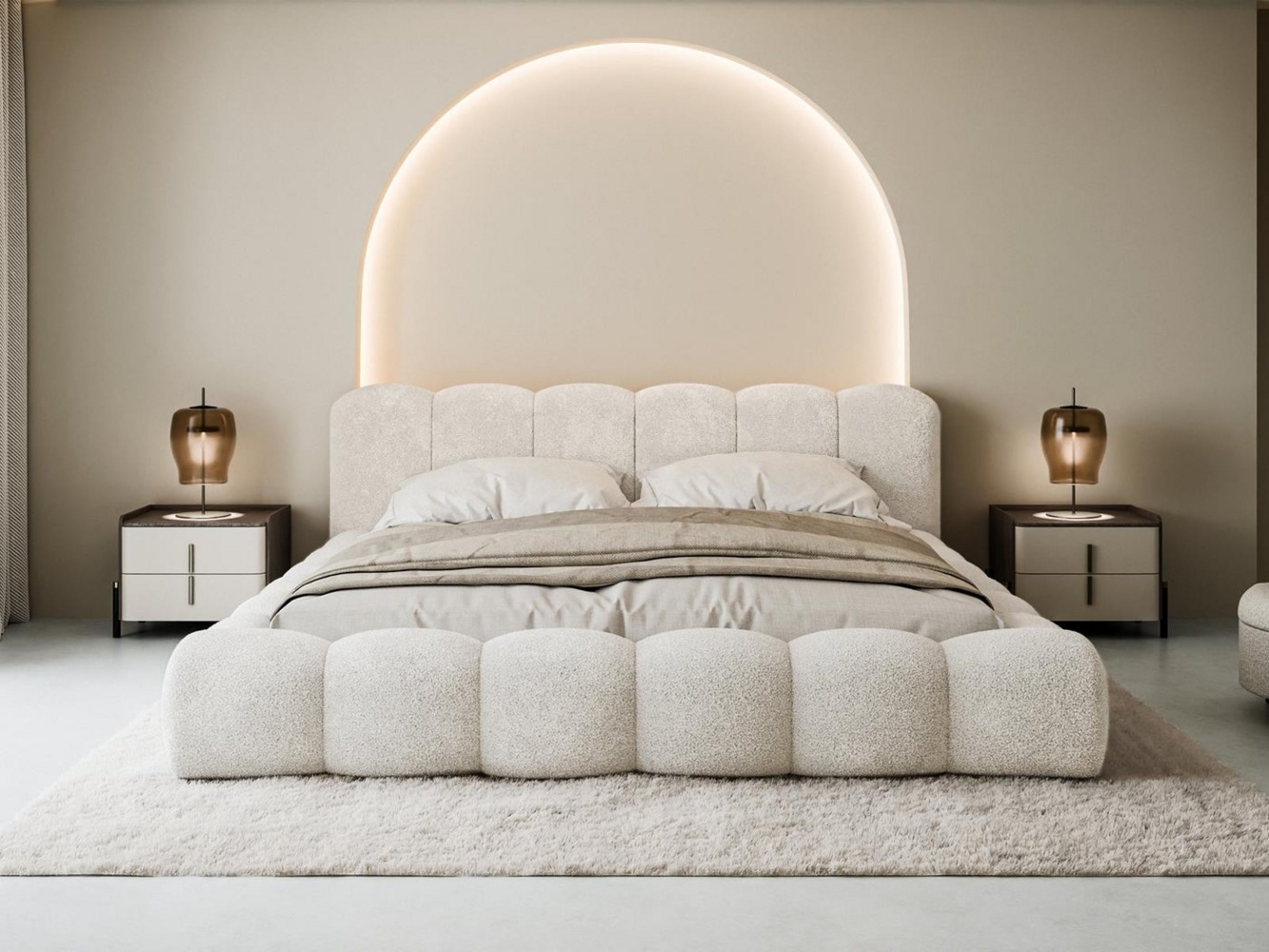 Compleo Polsterbett Designerbett, Wolkenbett, TOPSELLER, Modern Schlafzimmer, Made in EU, Wolkenbett modern Bild 1