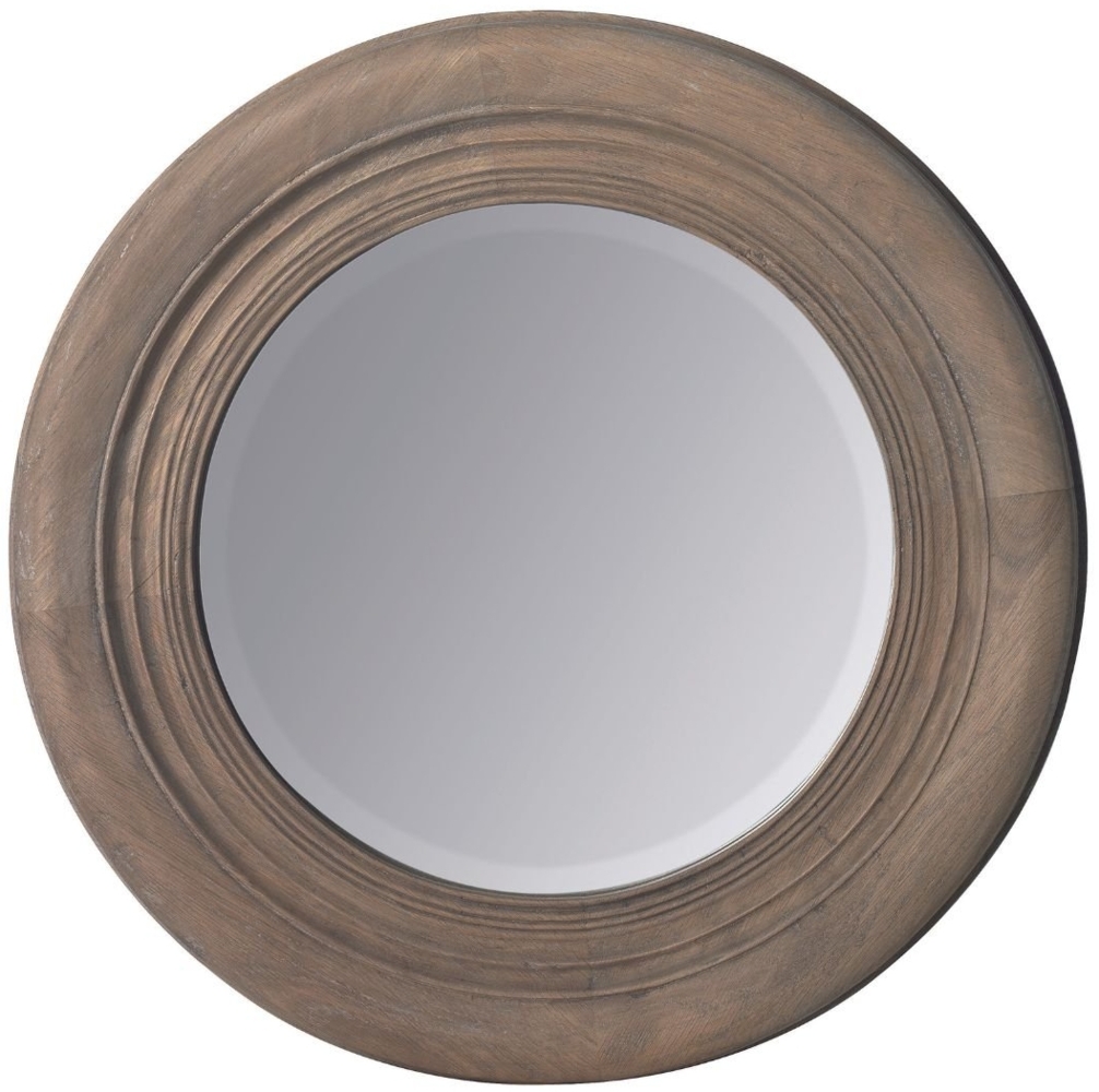 Signature Oxidierter runder Spiegel H 50 cm - Holz Bild 1