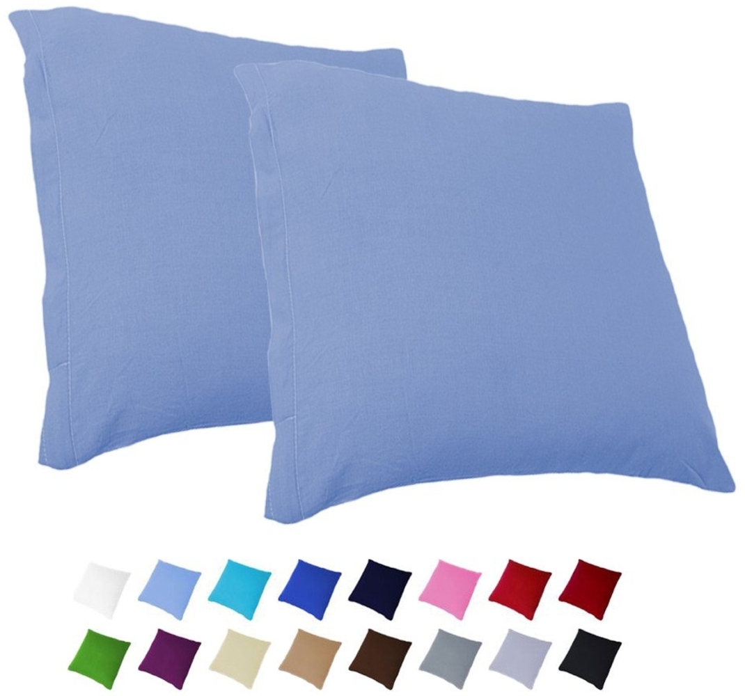 Buymax Kissenbezüge Kissenbezug 100% Baumwolle Premium Renforce, (2 Stück), Kissenhüllen, Reißverschluss, atmungsaktiv, unifarben, einfarbig Bild 1