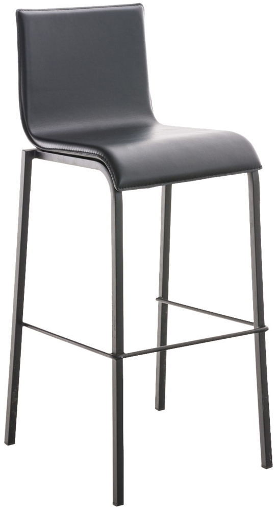 CLP Barhocker Avola Leder Flach B78 Metallgestell schwarz,schwarz Bild 1
