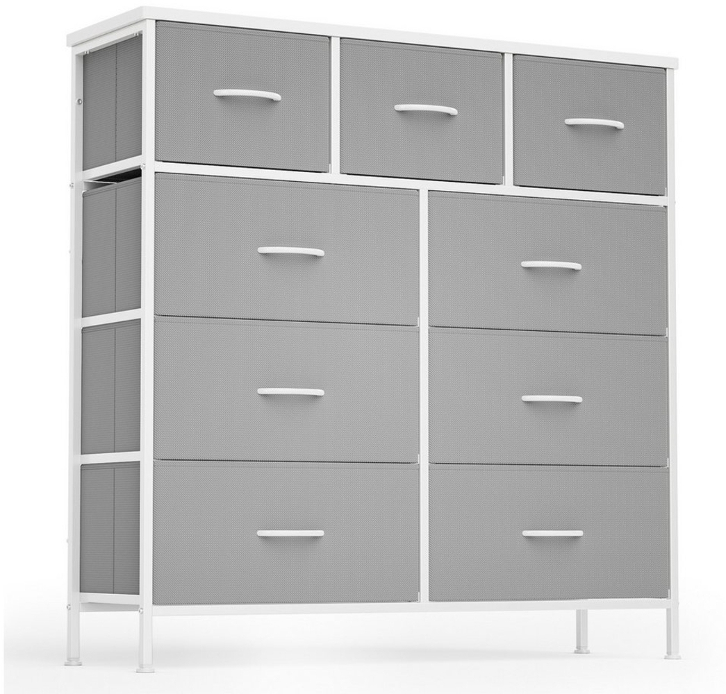 Bealife Kommode,mit 9 Schubladen,Sideboard,Mehrzweckschrank,Schubladenschrank, 30 x 100 x 100 cm (T x B x H) Bild 1